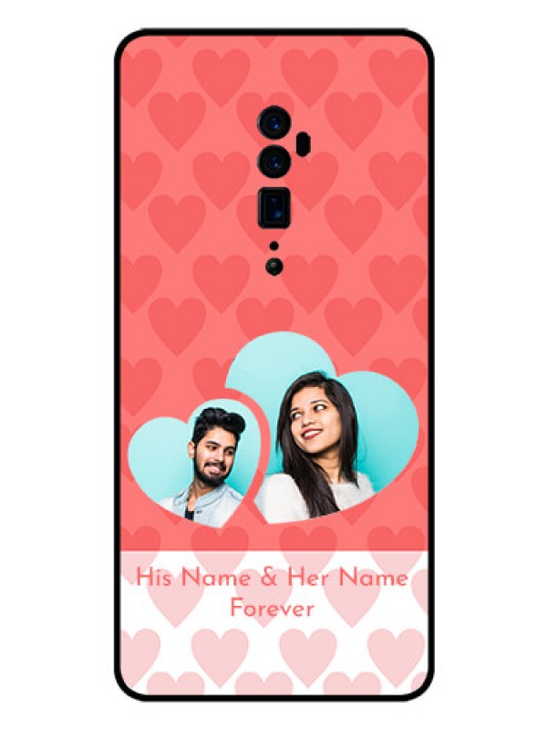 Custom Reno 10x zoom Personalized Glass Phone Case  - Couple Pic Upload Design