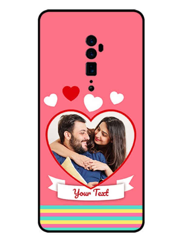 Custom Reno 10x zoom Photo Printing on Glass Case  - Love Doodle Design