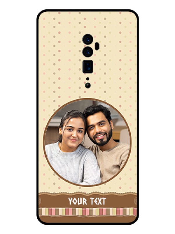 Custom Reno 10x zoom Custom Glass Mobile Case  - Brown Dotted Mobile Case Design
