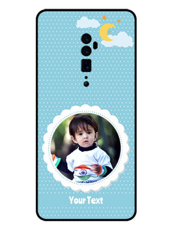 Custom Reno 10x zoom Personalised Glass Phone Case  - Violet Pattern Design