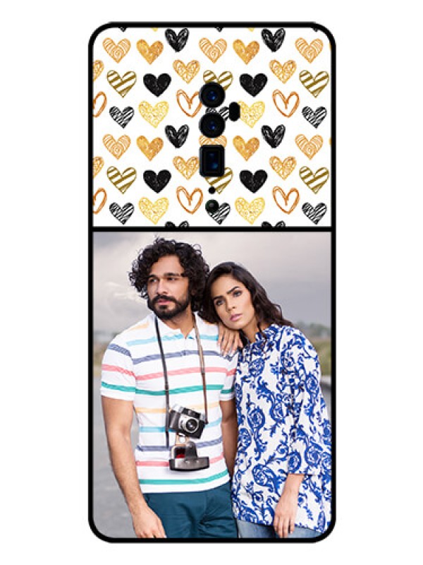 Custom Reno 10x zoom Photo Printing on Glass Case  - Love Symbol Design