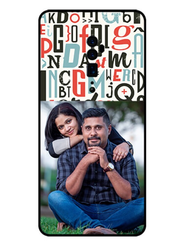 Custom Reno 10x zoom Personalized Glass Phone Case  - Alphabet Design