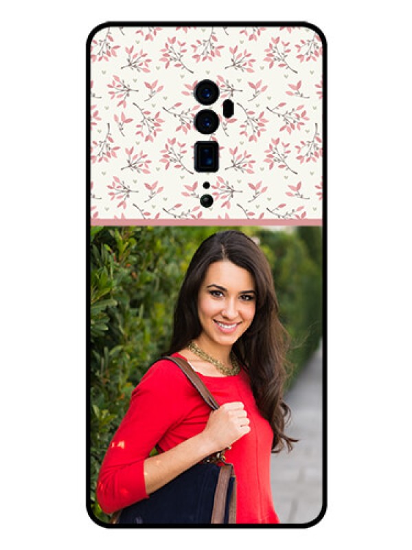 Custom Reno 10x zoom Custom Glass Phone Case  - Premium Floral Design