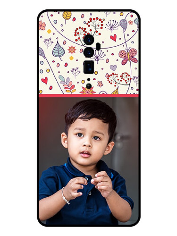 Custom Reno 10x zoom Custom Glass Mobile Case  - Premium Floral Design