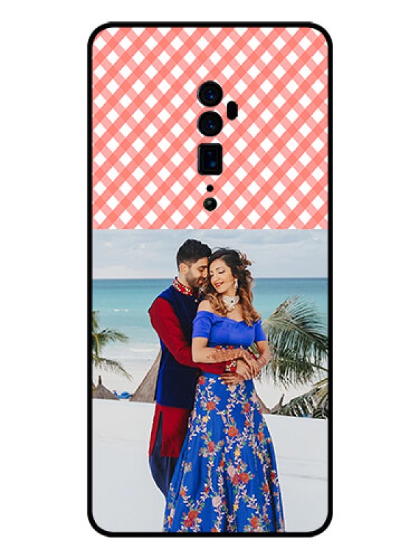 Custom Reno 10x zoom Personalized Glass Phone Case  - Pink Pattern Design