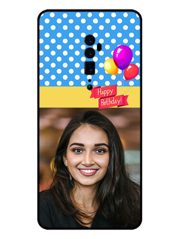 Custom Reno 10x zoom Custom Glass Mobile Case  - Happy Birthday Design