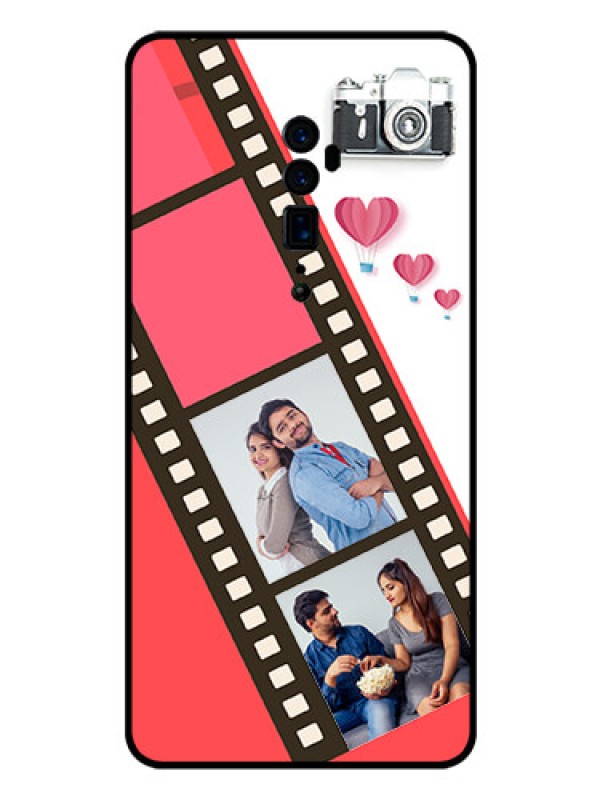 Custom Reno 10x zoom Personalized Glass Phone Case  - 3 Image Holder with Film Reel