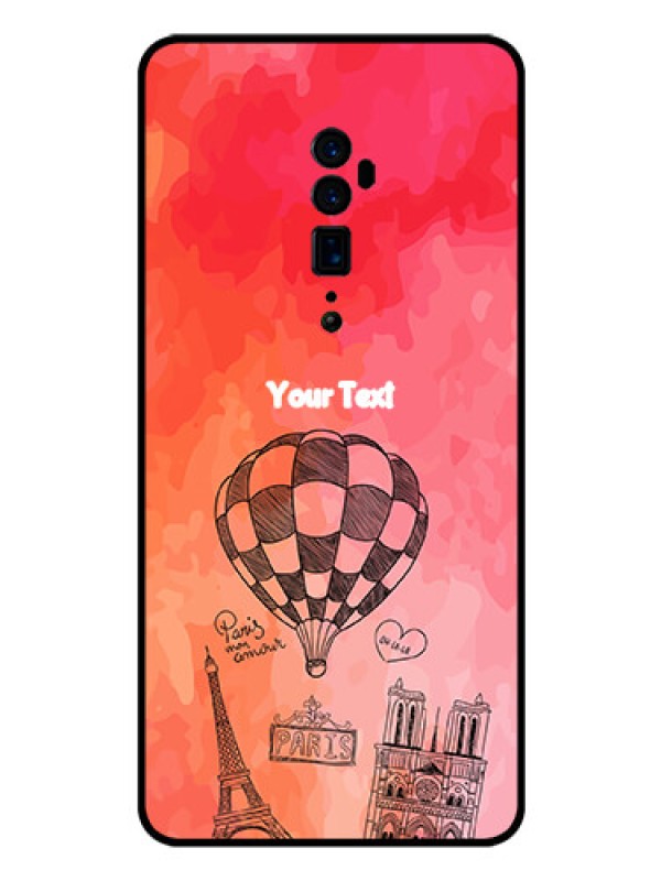 Custom Reno 10x zoom Custom Glass Phone Case  - Paris Theme Design