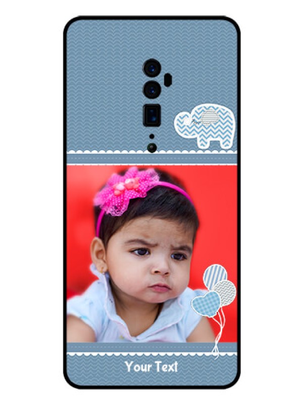Custom Reno 10x zoom Photo Printing on Glass Case  - with Kids Pattern Design