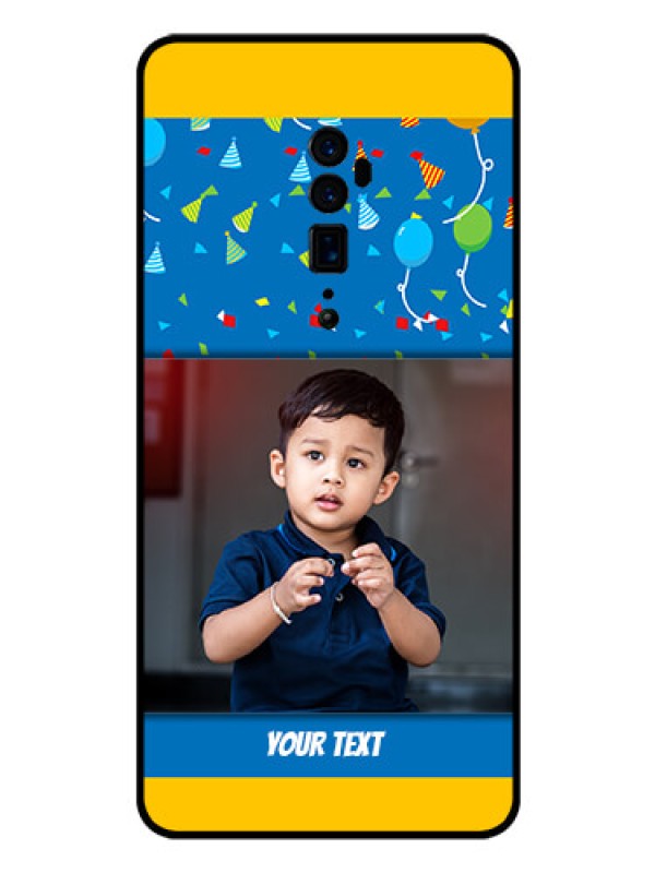 Custom Reno 10x zoom Custom Glass Mobile Case  - Birthday Wishes Design