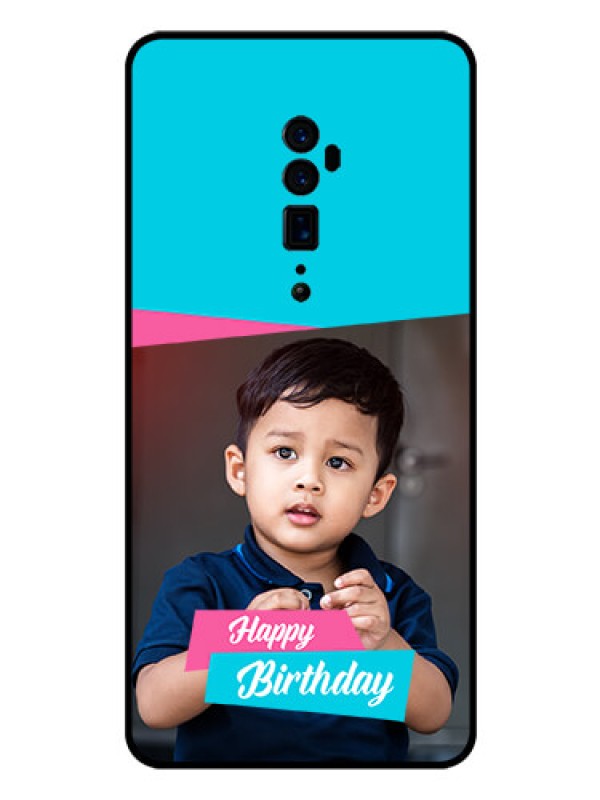 Custom Reno 10x zoom Personalized Glass Phone Case  - Image Holder with 2 Color Design