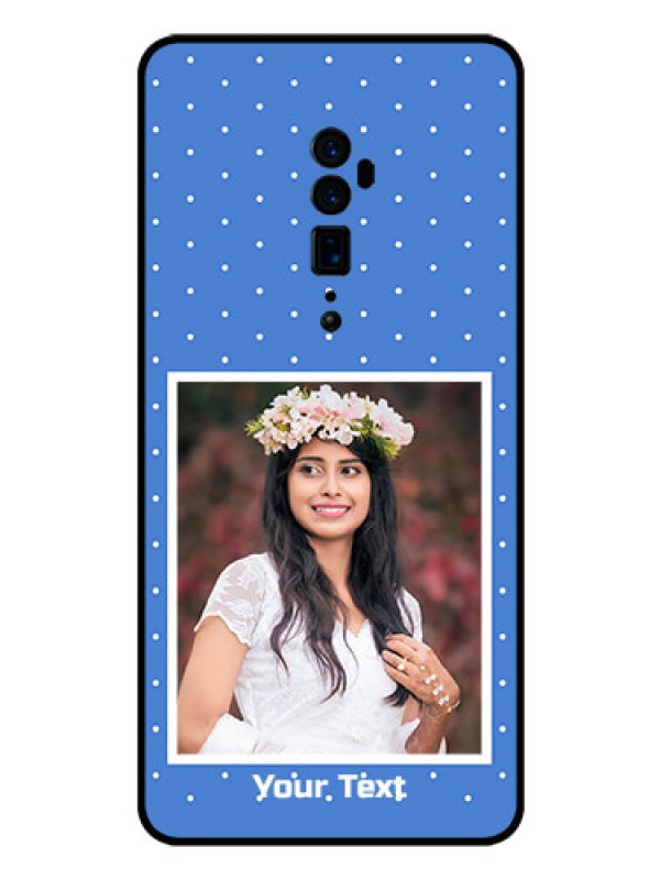 Custom Reno 10x zoom Photo Printing on Glass Case  - Polka dots design