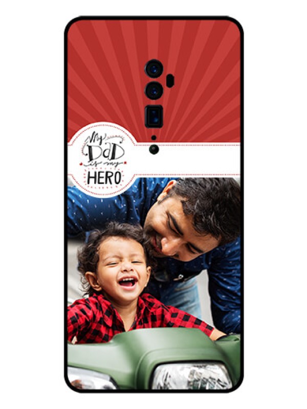 Custom Reno 10x zoom Photo Printing on Glass Case  - My Dad Hero Design