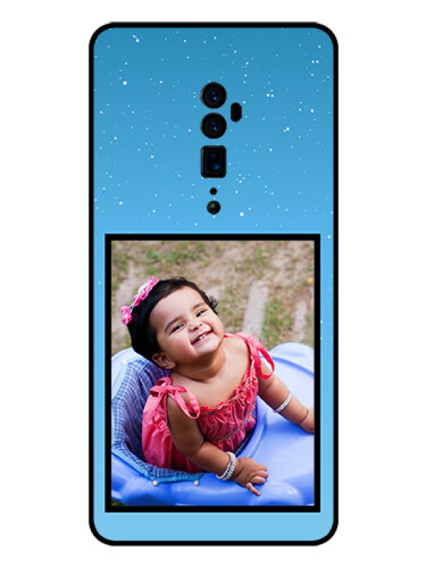 Custom Reno 10x zoom Custom Glass Mobile Case  - Wave Pattern Colorful Design