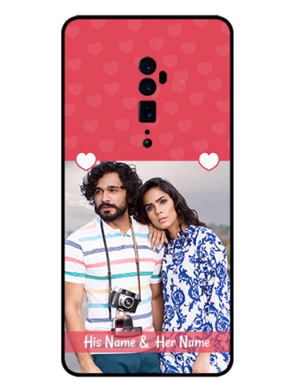 Custom Reno 10x zoom Photo Printing on Glass Case  - Simple Love Design