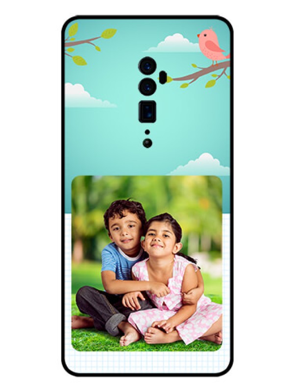 Custom Reno 10x zoom Photo Printing on Glass Case  - Doodle love Design