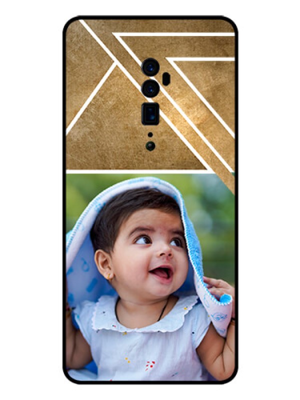 Custom Reno 10x zoom Personalized Glass Phone Case  - Gradient Abstract Texture Design