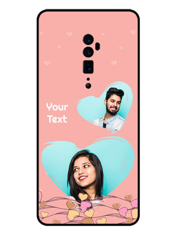 Custom Reno 10x zoom Custom Glass Mobile Case  - Love Doodle Design