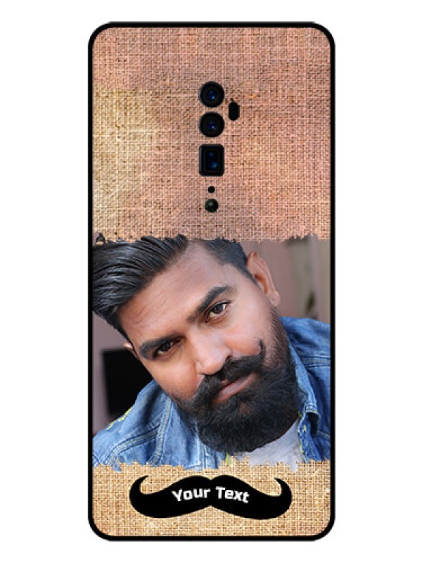 Custom Reno 10x zoom Personalized Glass Phone Case  - with Texture Design
