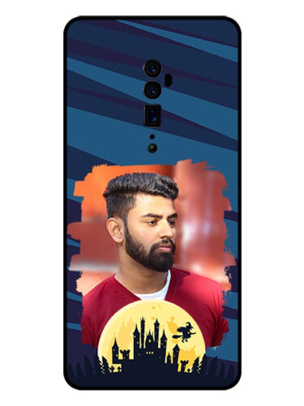 Custom Reno 10x zoom Photo Printing on Glass Case  - Halloween Witch Design 