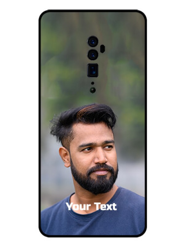 Custom Reno 10x zoom Glass Mobile Cover: Photo with Text