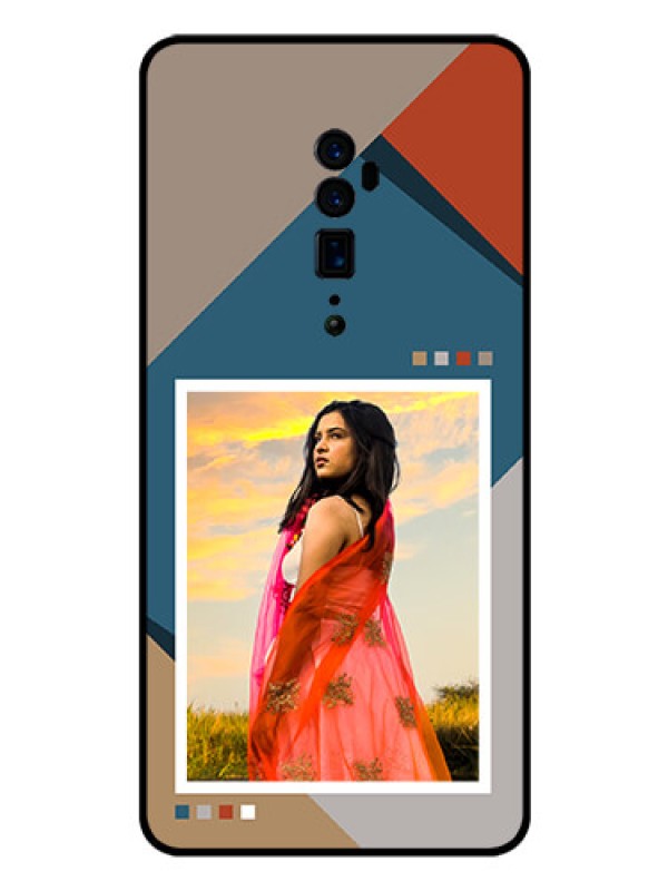 Custom Oppo Reno 10X Zoom Personalized Glass Phone Case - Retro color pallet Design