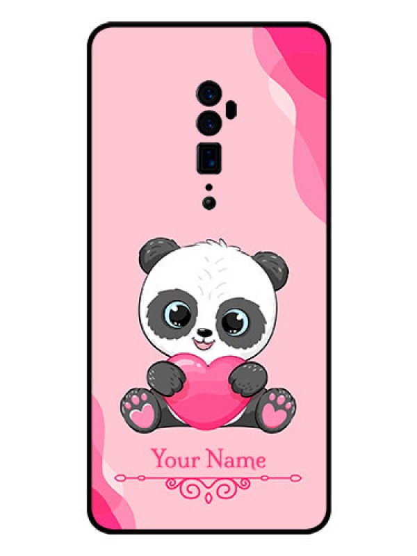 Custom Oppo Reno 10X Zoom Custom Glass Mobile Case - Cute Panda Design