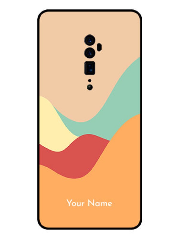 Custom Oppo Reno 10X Zoom Personalized Glass Phone Case - Ocean Waves Multi-colour Design