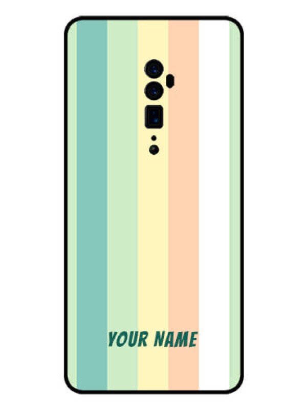 Custom Oppo Reno 10X Zoom Photo Printing on Glass Case - Multi-colour Stripes Design