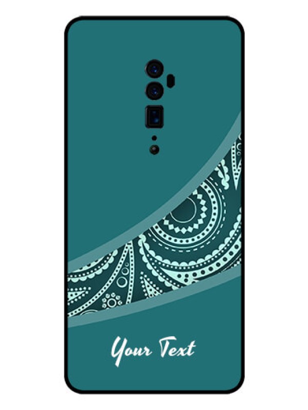 Custom Oppo Reno 10X Zoom Photo Printing on Glass Case - semi visible floral Design