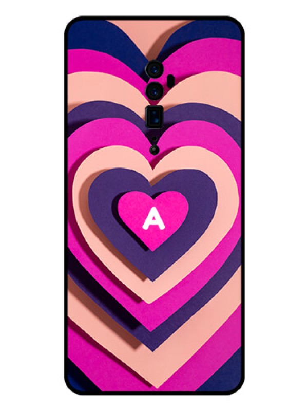 Custom Oppo Reno 10X Zoom Custom Glass Mobile Case - Cute Heart Pattern Design