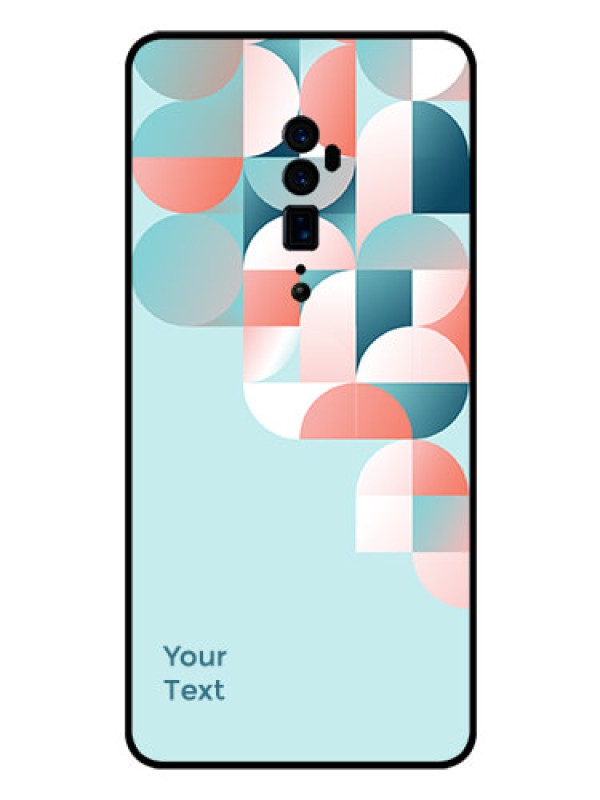 Custom Oppo Reno 10X Zoom Custom Glass Phone Case - Stylish Semi-circle Pattern Design