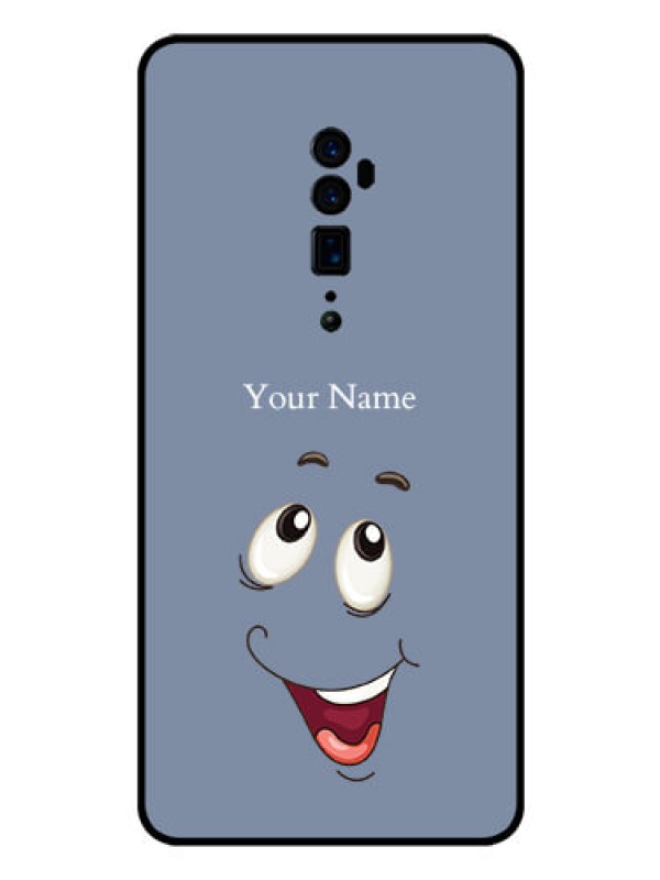 Custom Oppo Reno 10X Zoom Photo Printing on Glass Case - Laughing Cartoon Face Design