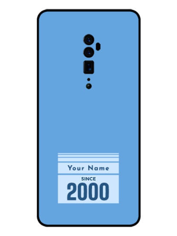 Custom Oppo Reno 10X Zoom Custom Glass Mobile Case - Custom Year of birth Design