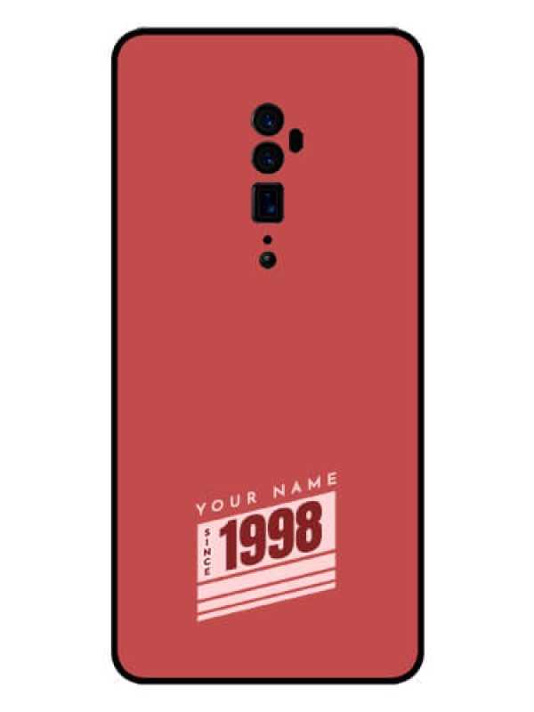 Custom Oppo Reno 10X Zoom Custom Glass Phone Case - Red custom year of birth Design