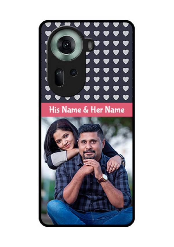 Oppo Reno 11 5G Custom Glass Phone Case - Love Symbols Design