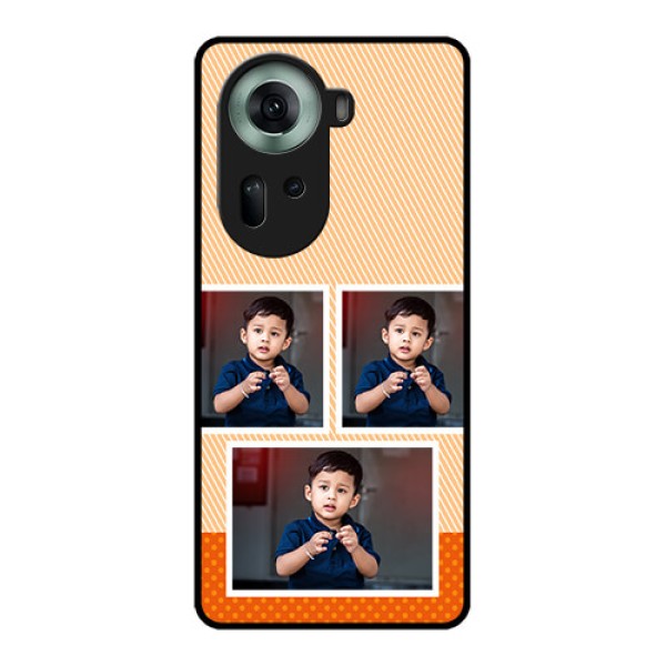Oppo Reno 11 5G Custom Glass Phone Case - Bulk Photos Upload Design