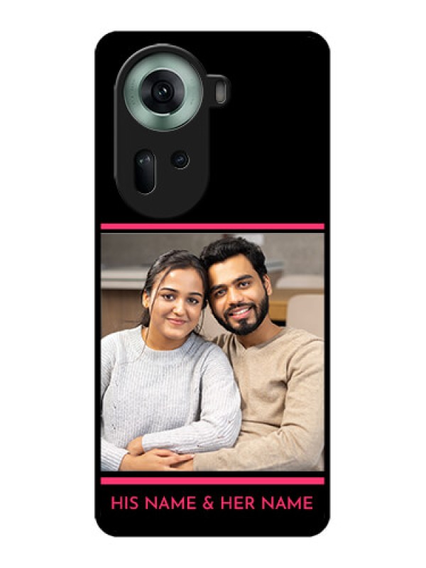 Custom Oppo Reno 11 5G Custom Glass Phone Case - With Add Text Design