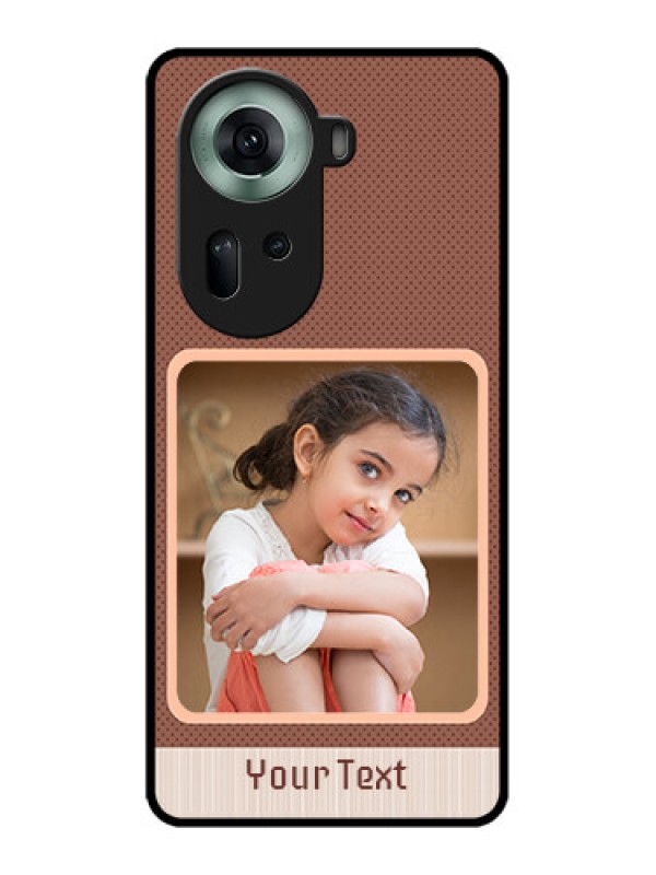 Custom Oppo Reno 11 5G Custom Glass Phone Case - Simple Pic Upload Design