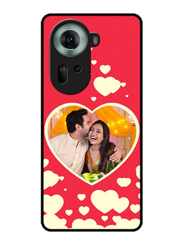 Custom Oppo Reno 11 5G Custom Glass Phone Case - Love Symbols Phone Cover Design