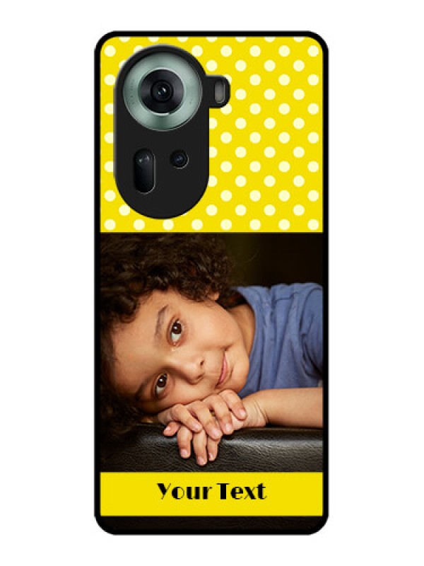 Custom Oppo Reno 11 5G Custom Glass Phone Case - Bright Yellow Case Design