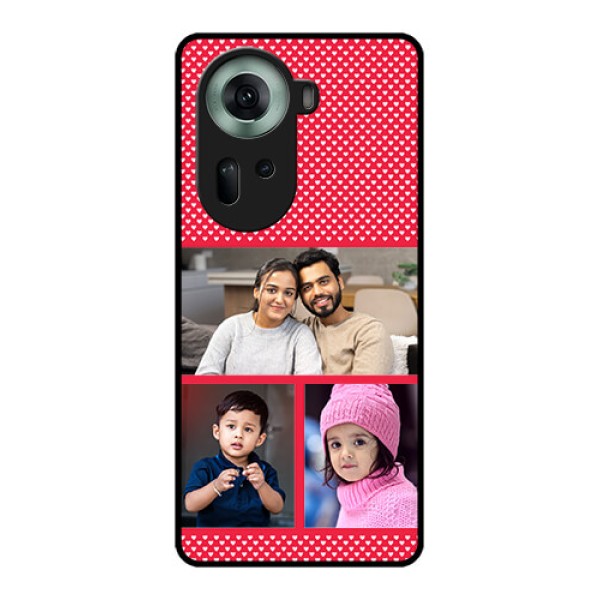 Oppo Reno 11 5G Custom Glass Phone Case - Bulk Photo Upload Design