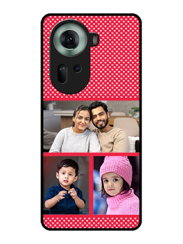 Custom Oppo Reno 11 5G Custom Glass Phone Case - Bulk Photo Upload Design