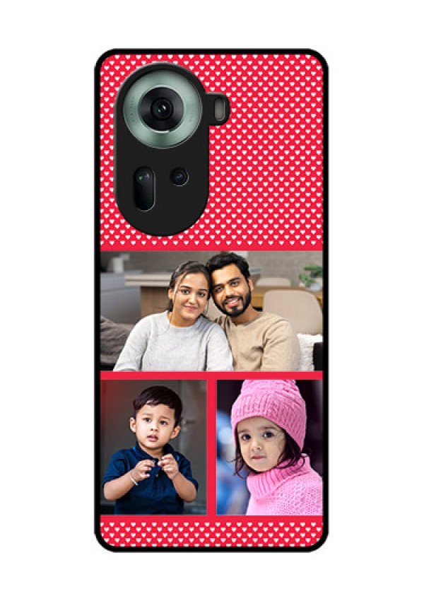 Oppo Reno 11 5G Custom Glass Phone Case - Bulk Photo Upload Design