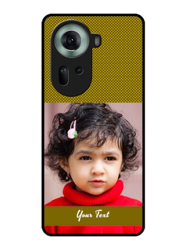 Custom Oppo Reno 11 5G Custom Glass Phone Case - Simple Green Color Design