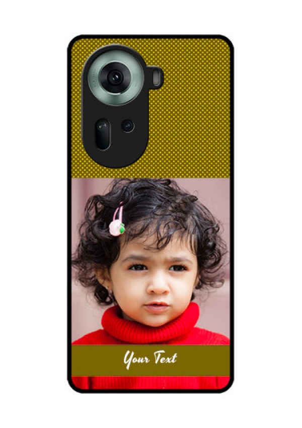 Oppo Reno 11 5G Custom Glass Phone Case - Simple Green Color Design
