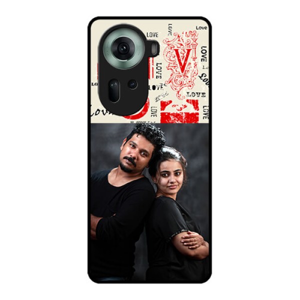 Oppo Reno 11 5G Custom Glass Phone Case - Trendy Love Design Case