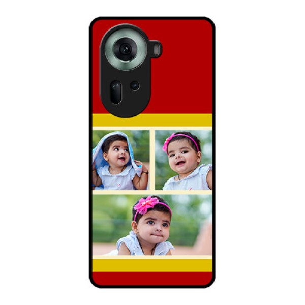 Oppo Reno 11 5G Custom Glass Phone Case - Multiple Pic Upload Design