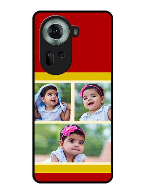Custom Oppo Reno 11 5G Custom Glass Phone Case - Multiple Pic Upload Design