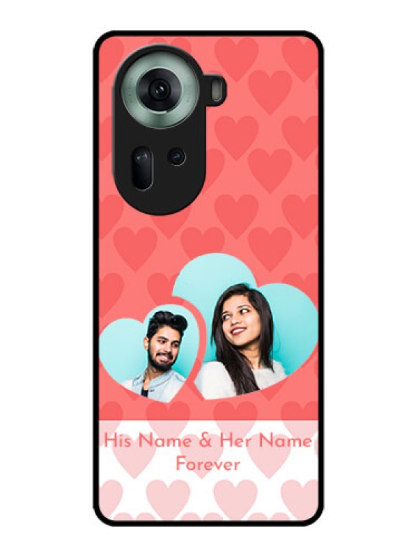 Custom Oppo Reno 11 5G Custom Glass Phone Case - Couple Pic Upload Design